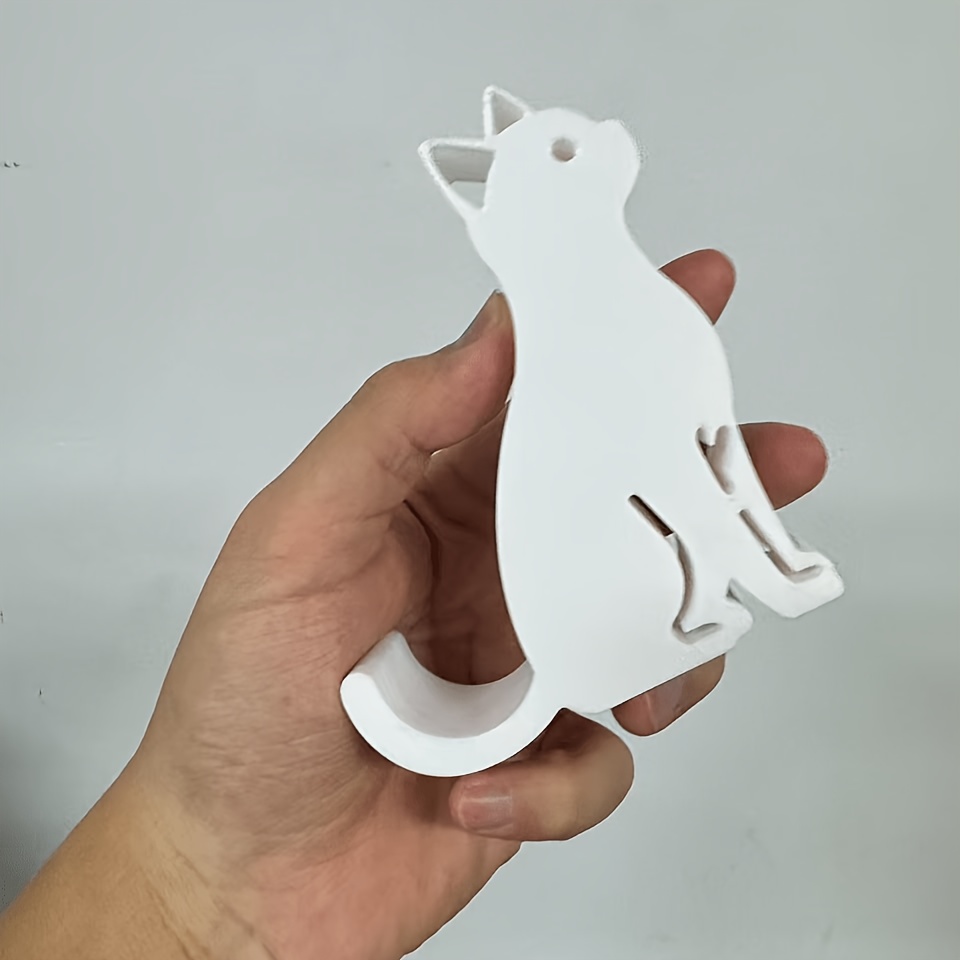 TEMU Creative Sitting Cat Phone Stand - Cute Kitten Desktop Base, Ornament, Lazy - Support, Home Office Tabletop Decor