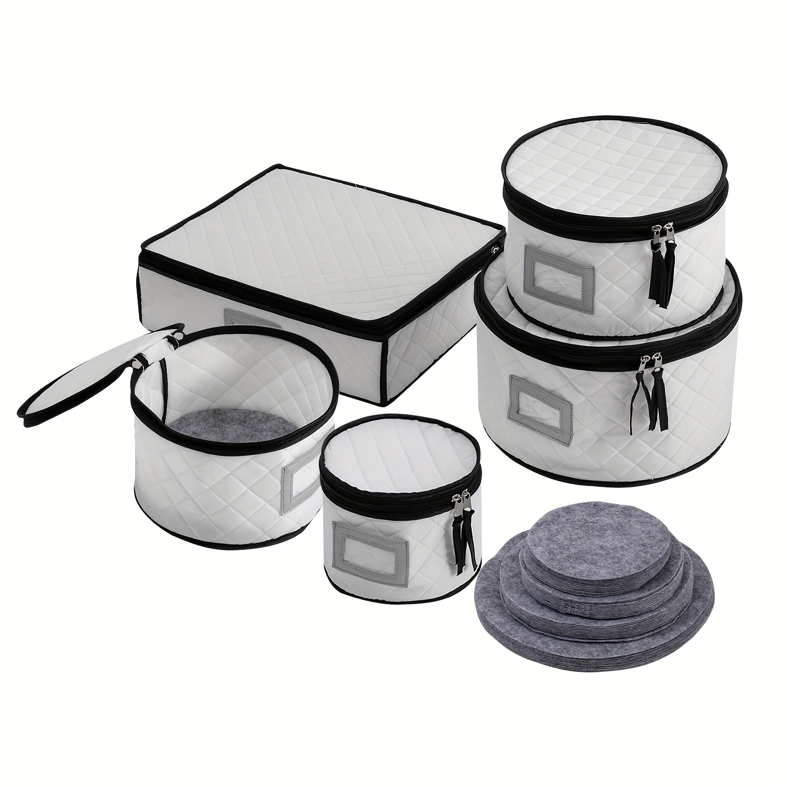 5pcs tableware storage bag set porcelain storage set containers dinnerware storage organizer set dish storage containers