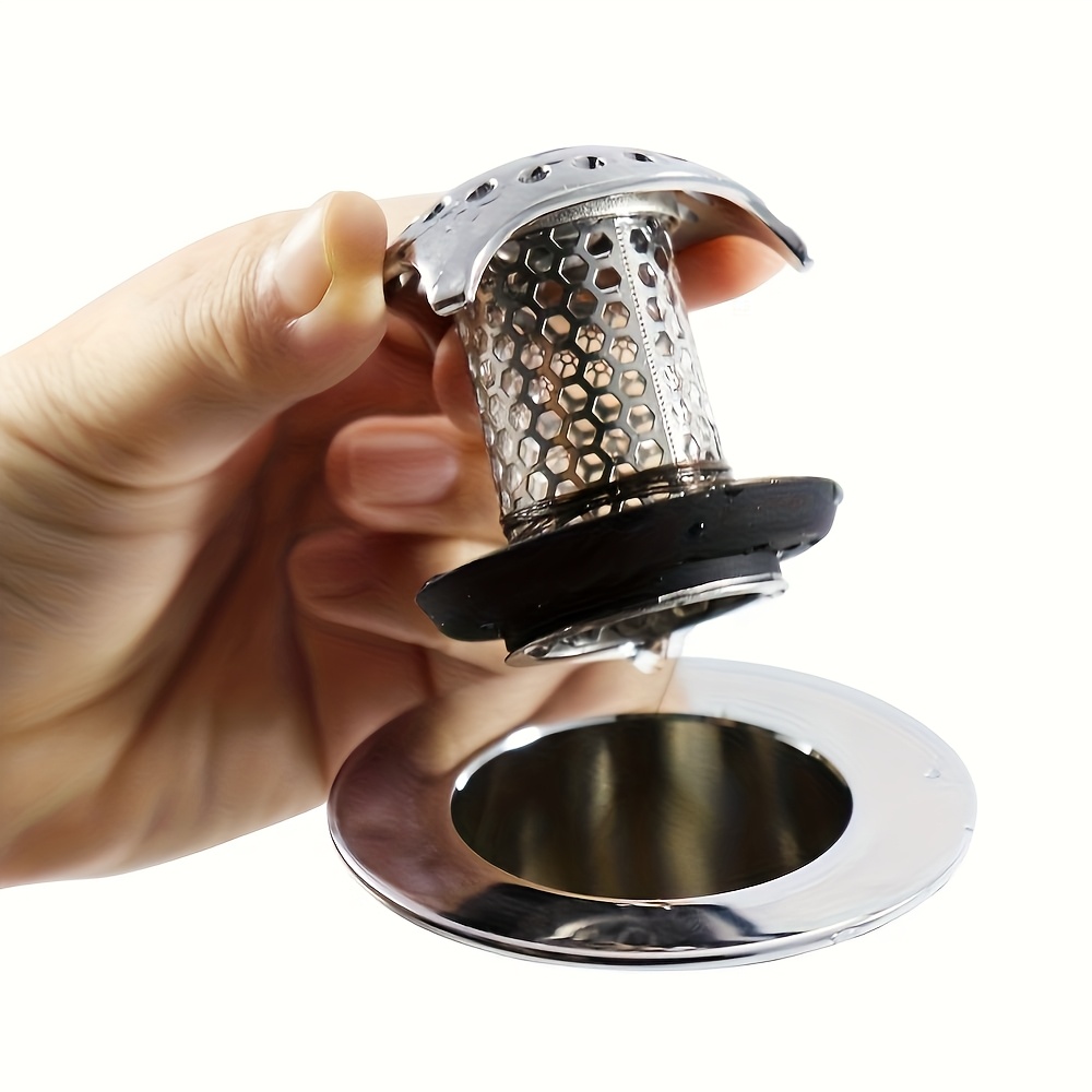 304 Stainless Steel Bathtub Floor Drain with Hair Catcher - Rust-Resistant, Durable Perforated Design for Efficient Drainage & Clog Prevention, Modern Bathroom Sink/Shower Drain Cover, Contemporary Metallic Finish, Highquality Finish