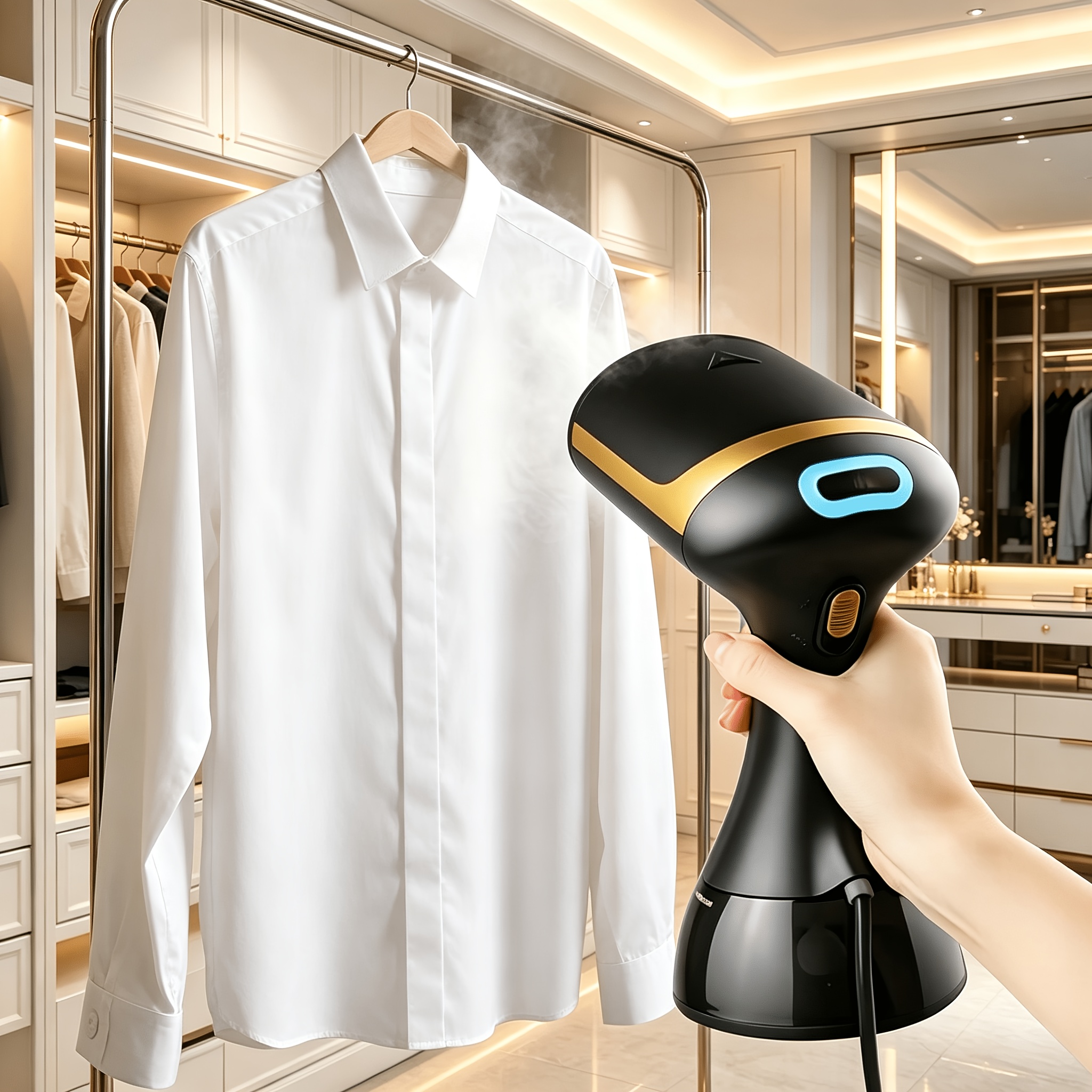 TEMU 1700w Handheld Garment Steamer With 335ml Large Water Tank, -up, Compact And Portable, Quick Wrinkle Removal For All Fabrics, And Tool