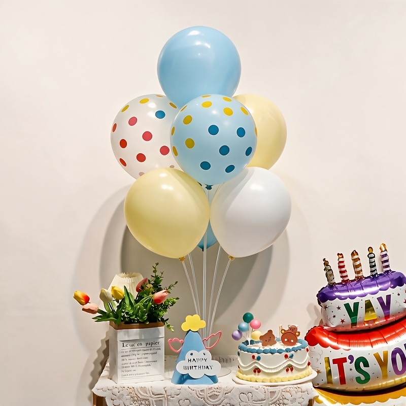 TEMU Ensemble de supports pour ballons, ensemble de supports de table pour ballons avec tiges à ballons à coupelle, support pour ballons facile à