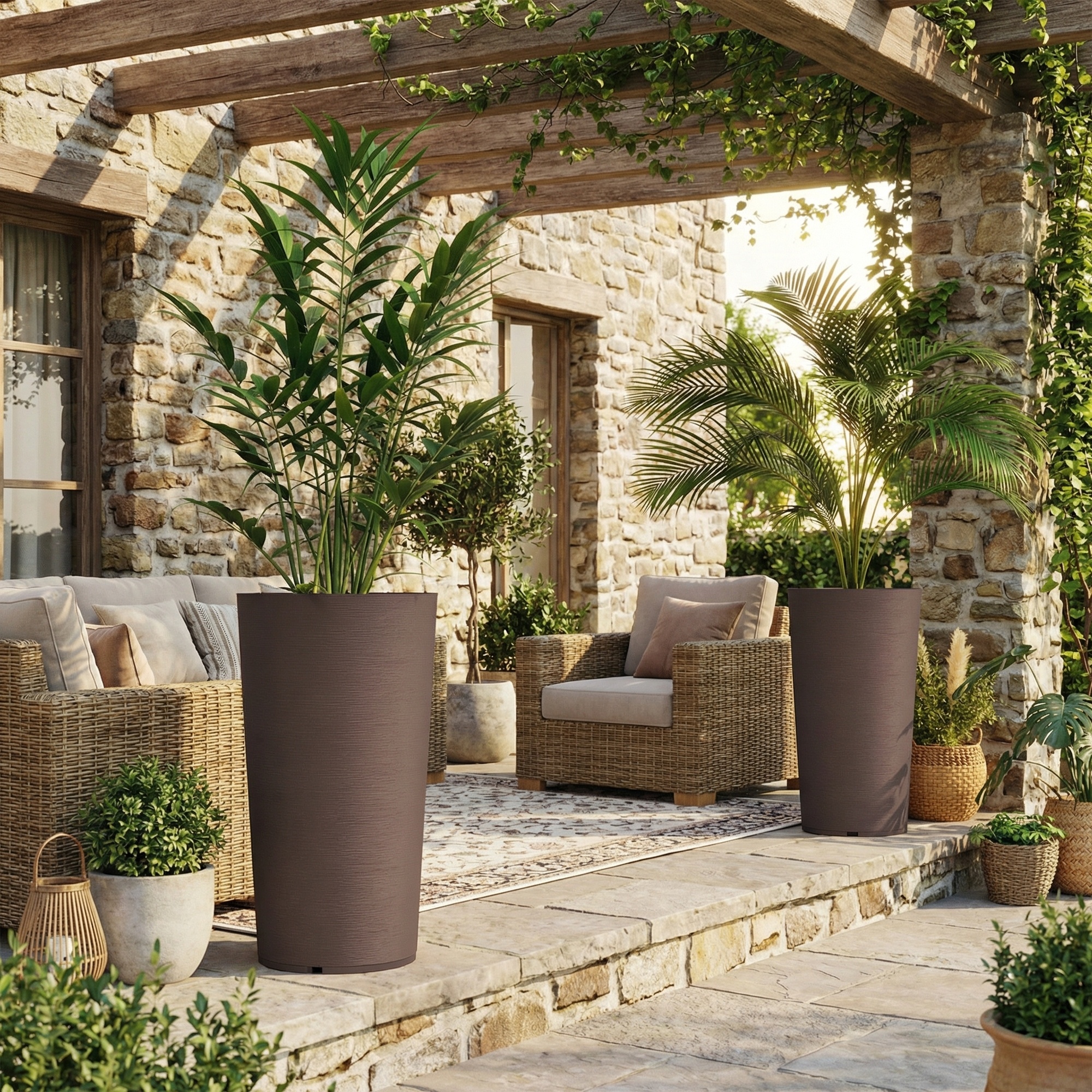tall garden planters sold on Temu United States