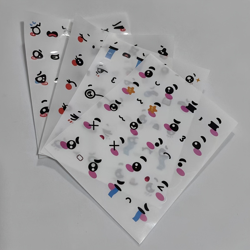 108pcs/72pcs/36pcs cute expression stickers can be affixed to water cups, books and home appliances decoration stickers, mobile phone tables and chairs stickers, to send friends and family birthday gifts, big size sticker 20pcs/30pcs/40pcs/60pcs/80pcs
