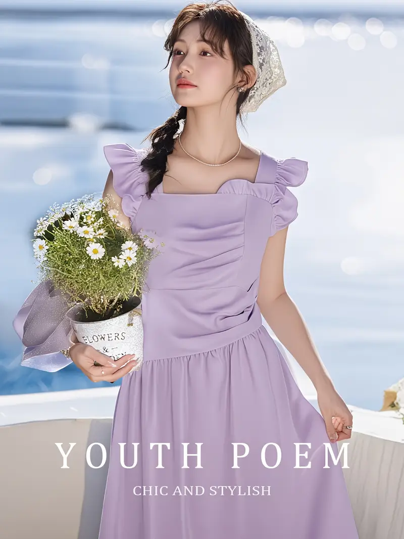 casual mauve dress Maeve Midi Dress in Lavender