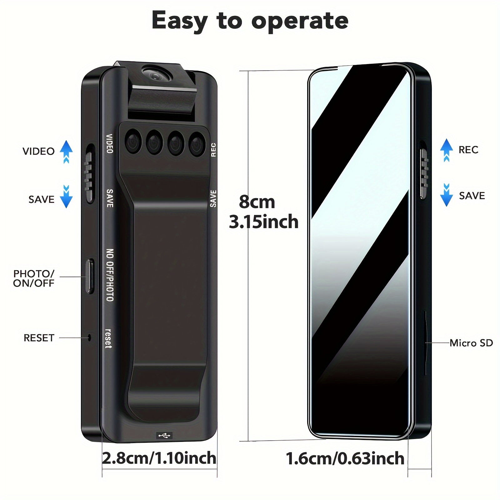 Mini appareil photo, porte-clés rétro 1080p avec flash LED, petit appareil photo numérique avec