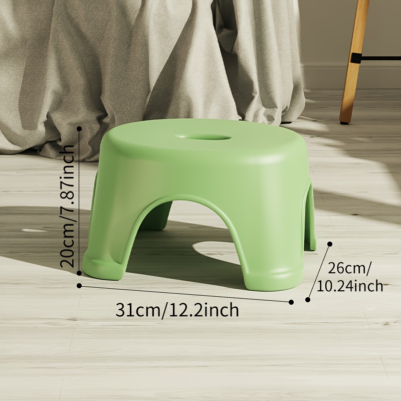 1 thickened stackable sturdy and durable small stool a stylish non slip step stool shoe changing stool   use   bathroom bedroom and living room Product details 6