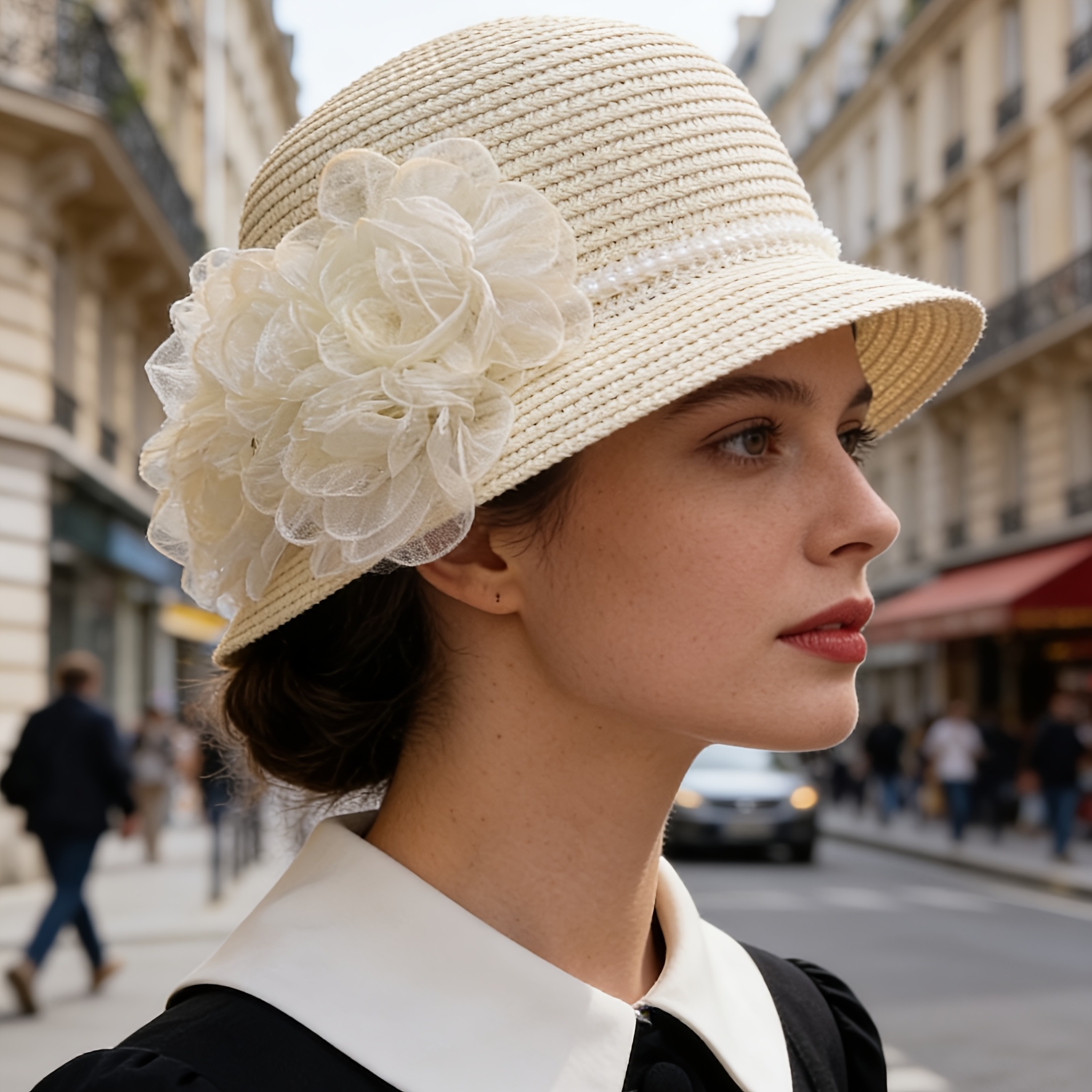 Daylee Designs Neutral Straw Cloche Hat - NWT Daylee Designs Neutral Straw Cloche Hat - NWT main image 2