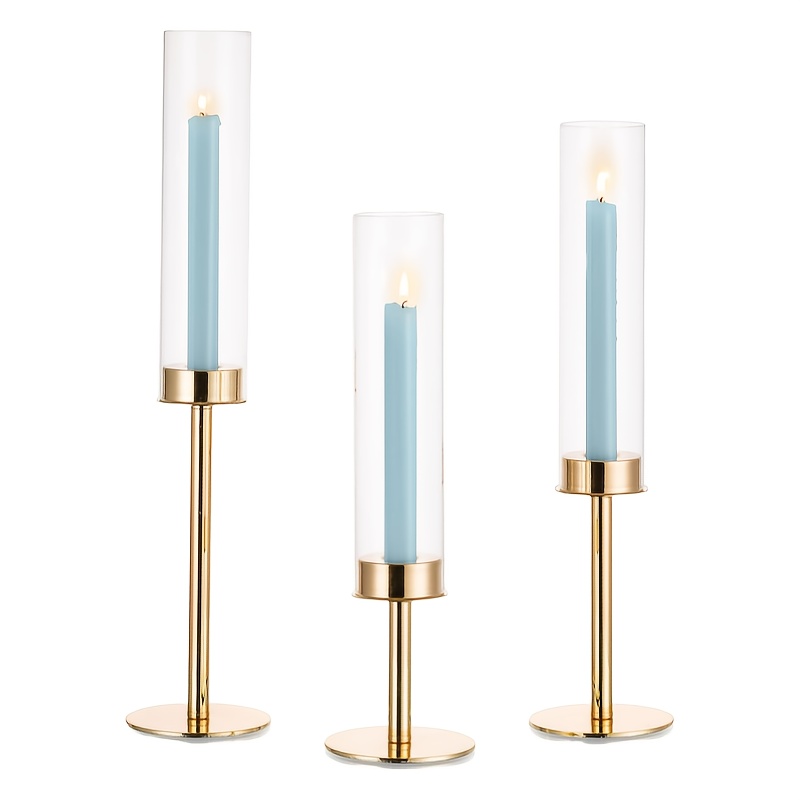 Elegant Metal Candleholder Set for Taper Candles - 12 or 6 Piece Options, Tabletop Display, Ideal for Wedding Decor, * & Home - Oil Rubbed *, * for Christmas, Halloween, Thanksgiving, Valentine's Day