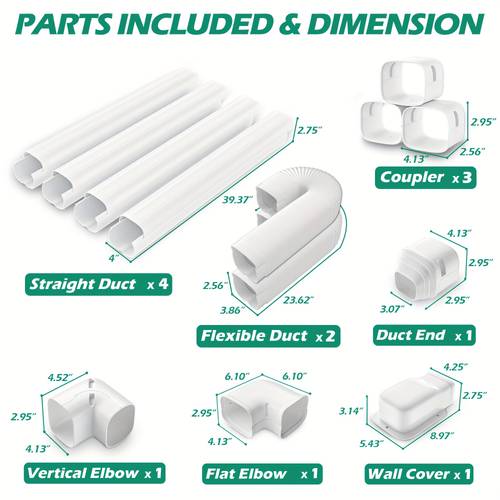 4 17ft mini set covers line hide cover kit for mini split air conditioners and central ac