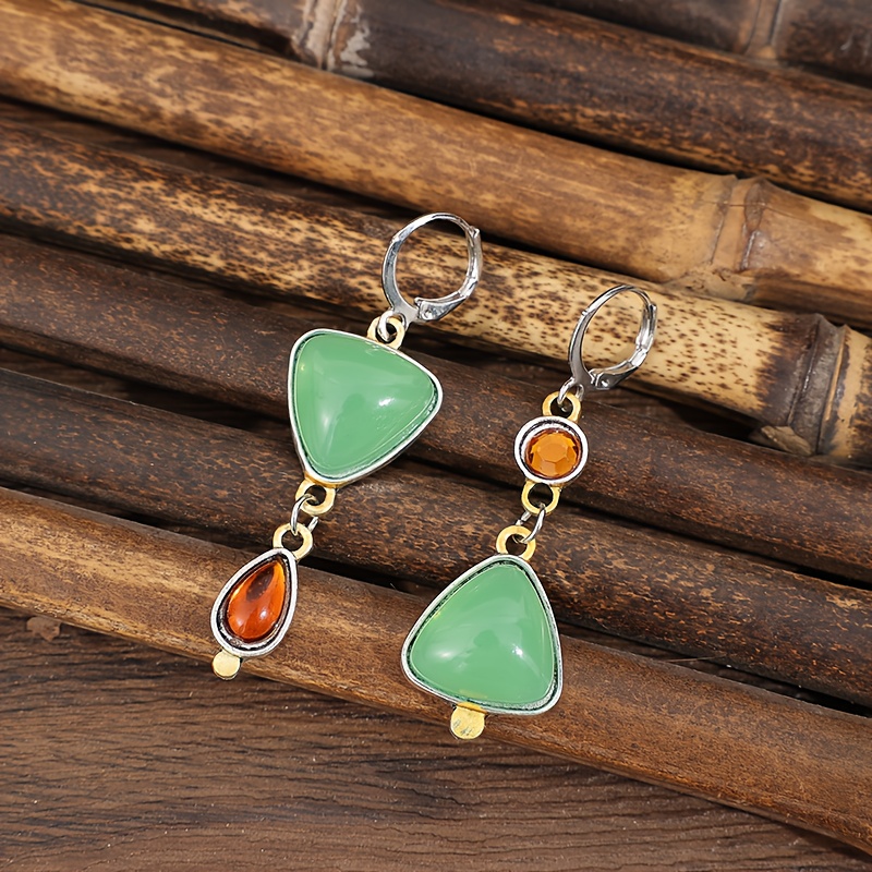 Bohemian Geometric Punk Style Resin Triangle Ear Cuffs