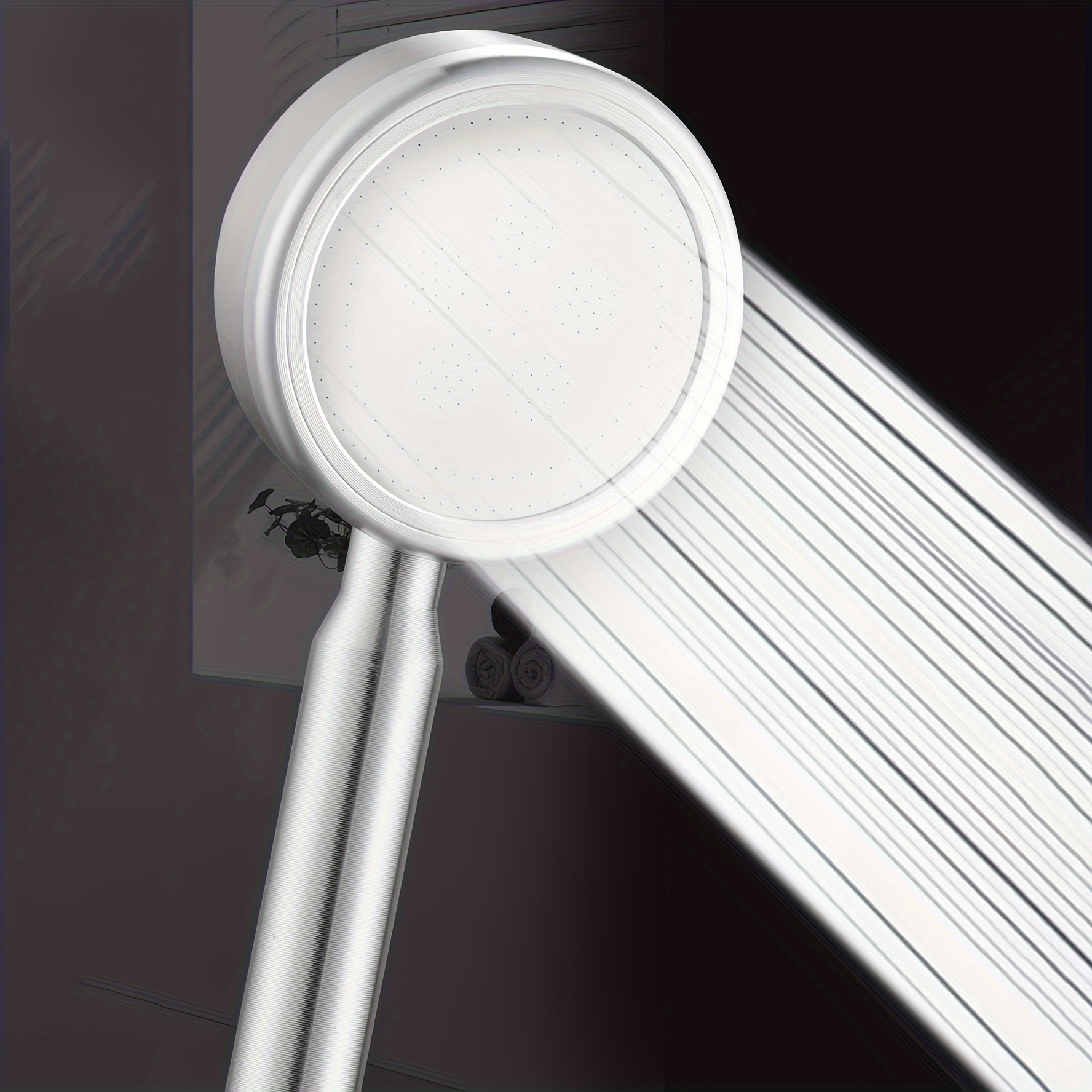 Silvery Space Pressurized Handheld Shower Head