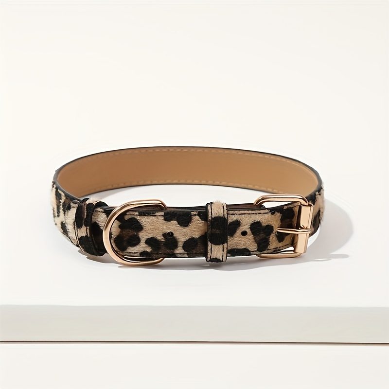 1pc Skin Leopard Print Kitten Puppy Outdoor Dog Pet Collar Cute Good-looking Pet Anti-lost Multifunctional Collar