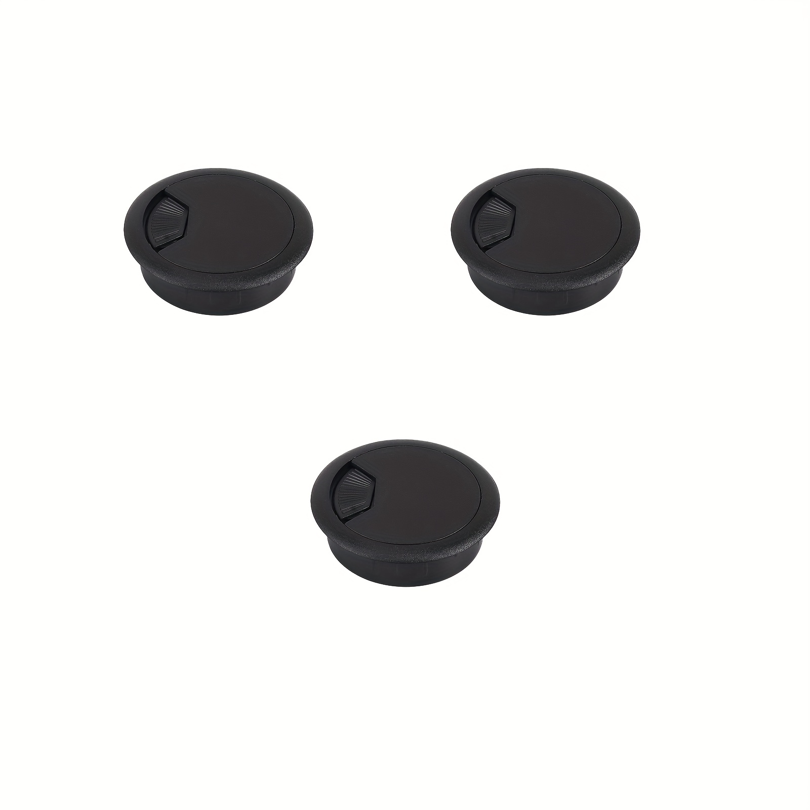 3pcs Desktop Cable Hole Covers Computer Desk Threading Hole Covers Durable Cable Management Boxes For Office And Home Use