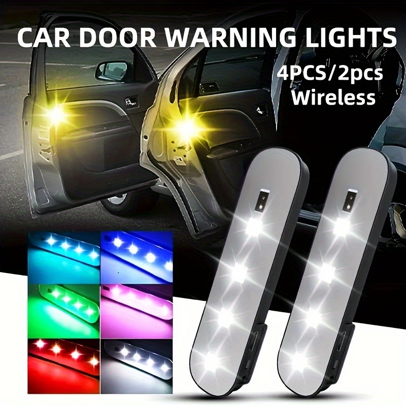 Car Door Led Warning Safety Light Wireless Induction Rgb Temu