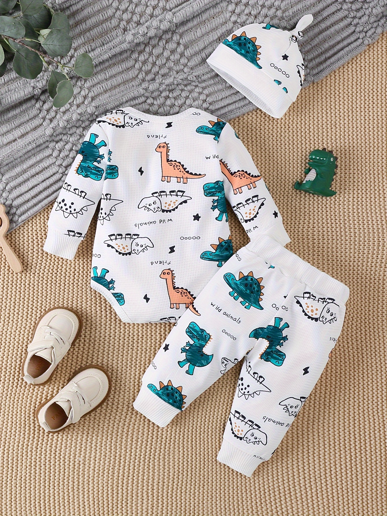 set pezzi body a maniche lunghe cappello e pantaloni Temu Italy - Main Image