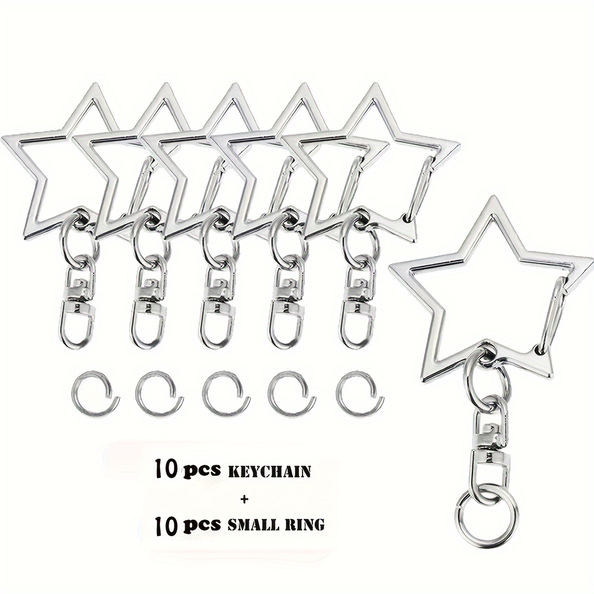 

20- Metal Keychain Set Clasps, Snap And Connectors, For Diy , Keyring Accessories, And Favors For , Housewarming, Graduation, And - Theme