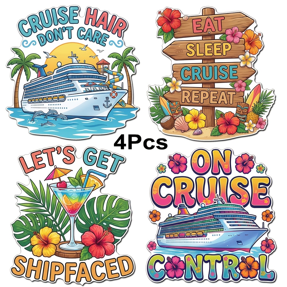 TEMU 4 aimants décoratifs pour porte de croisière , grande taille, adorables pour de navire de salle de contrôle de croisière. Design amusant sur le