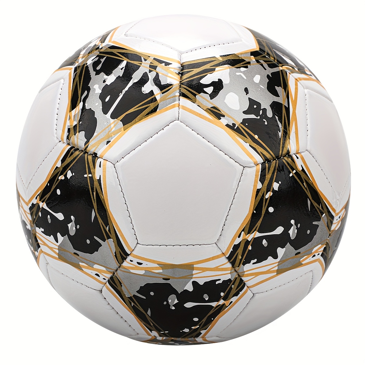 Temu 1 Custom Logo Official Size 5 Soccer Football | Premium Pu Material With Star Pattern, Soft, Elastic, Protective For Durable And Match, Ideal-image