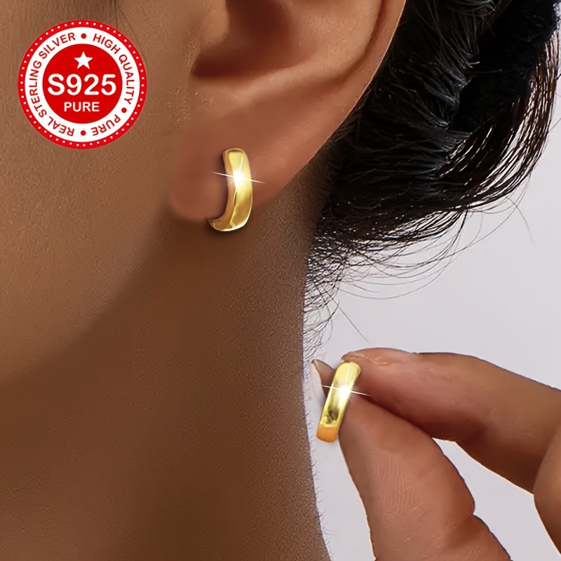 925 Pure Silver Hypoallergenic Circle Earrings