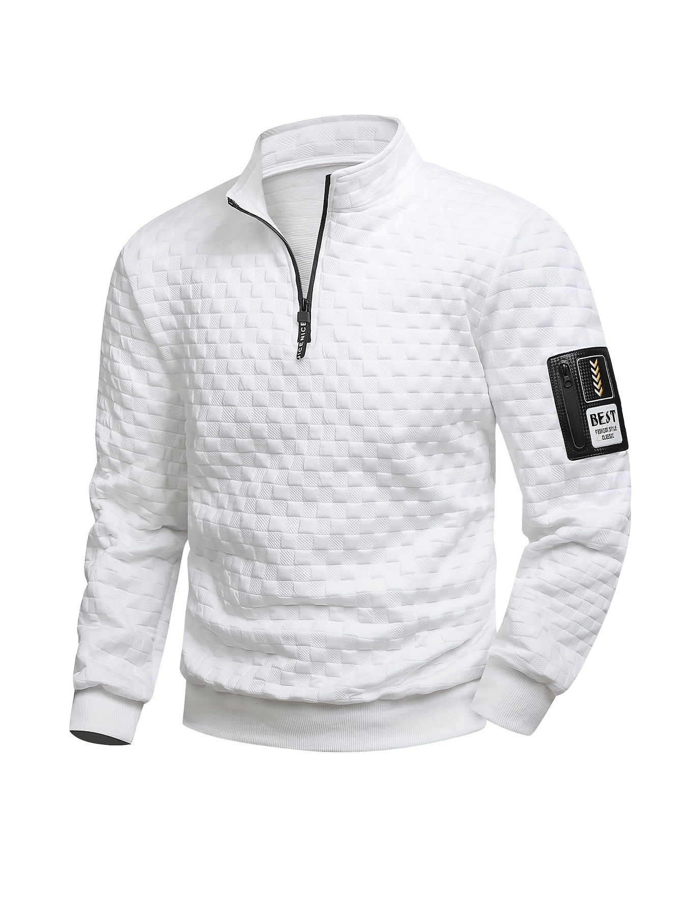 camisola casual de   redonda para homem - tecido de malha,    , top de fitness ao ar livre com bolso com  ,    , roupa de fitness ao ar livre | camisola com     | bolso com  , equipamento   de fitness detalhes 6
