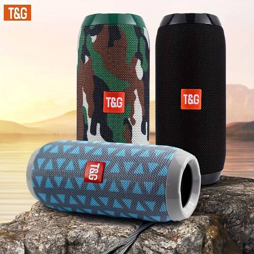 tg117 tragbarer kabelloser lautsprecher – 10w hd-sound mit kräftigem | 1200mah akku | 33ft kabellose reichweite | freisprechen | mehrfachwiedergabe (usb/kabellos/aux) | kompaktes design mit trageschlaufe | für outdoor, reisen & partys | universelle gerätekompatibilität | erhältlich in 4 farben (schwarz/blau/rot/lila)