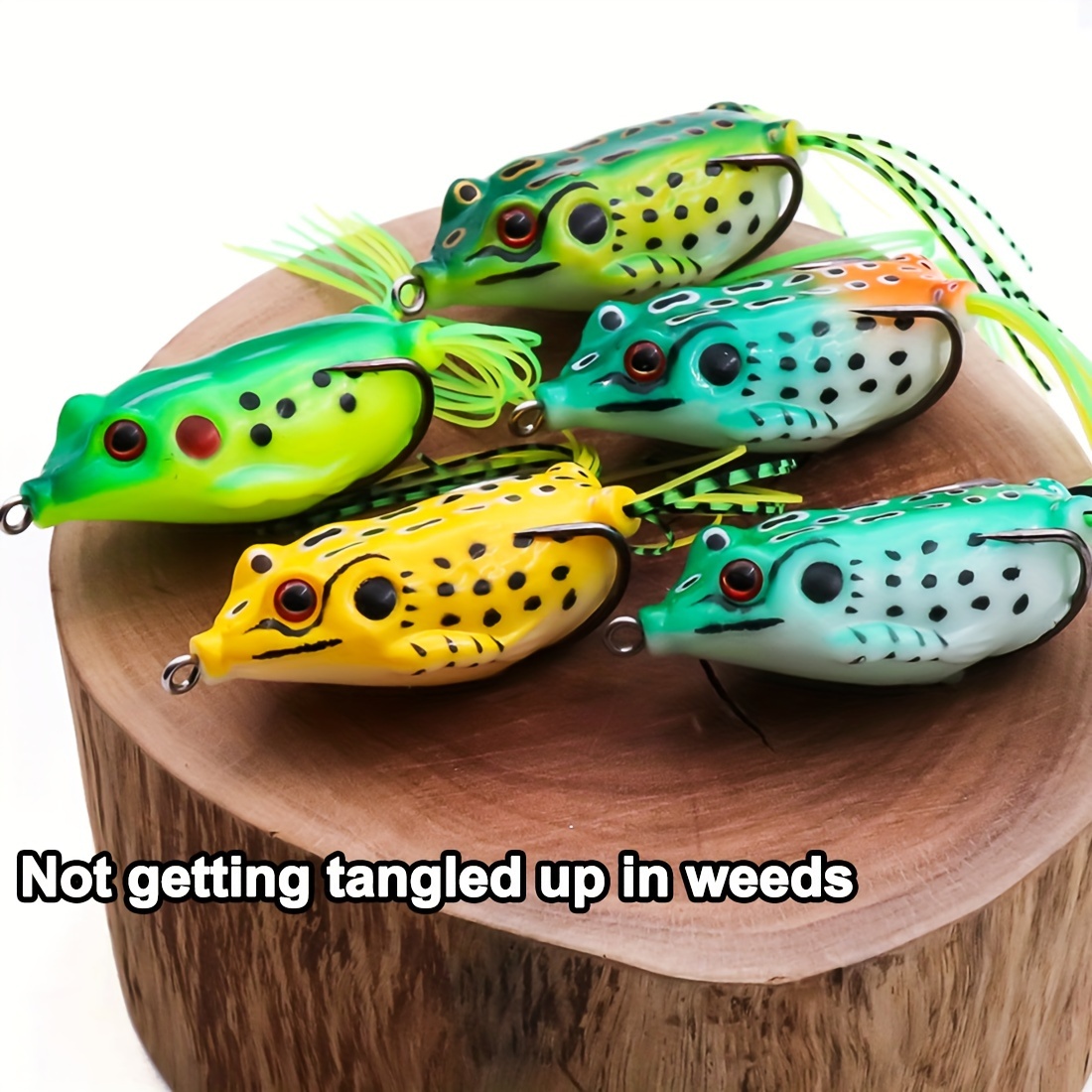 Cheap Fishing Lures for Bass Topwater Frog Lures - Weedless Lures Soft  Plastic Fishing Bait