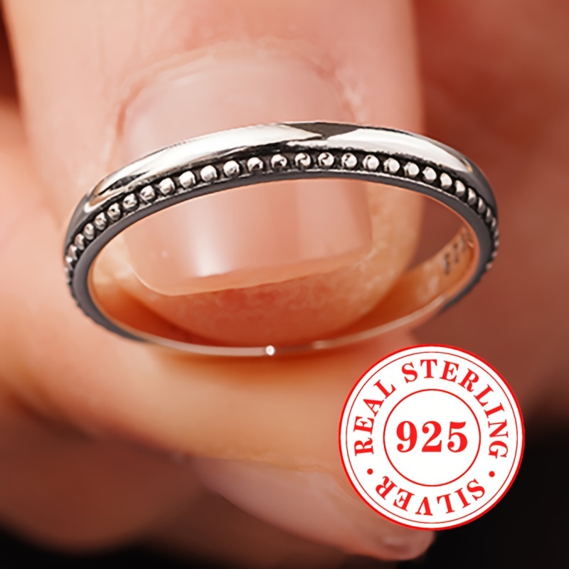 

Bague unisexe en argent sterling 925, style bohème, design vintage et élégant, convient aux hommes et aux femmes, idéale pour les fêtes, le hip-hop, les tenues décontractées quotidiennes (sans boîte)