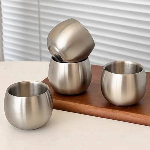 stainless steel double wall insulated coffee mug milk cup heat resistant tea cup 304 stainless steel coffee mug juice cup