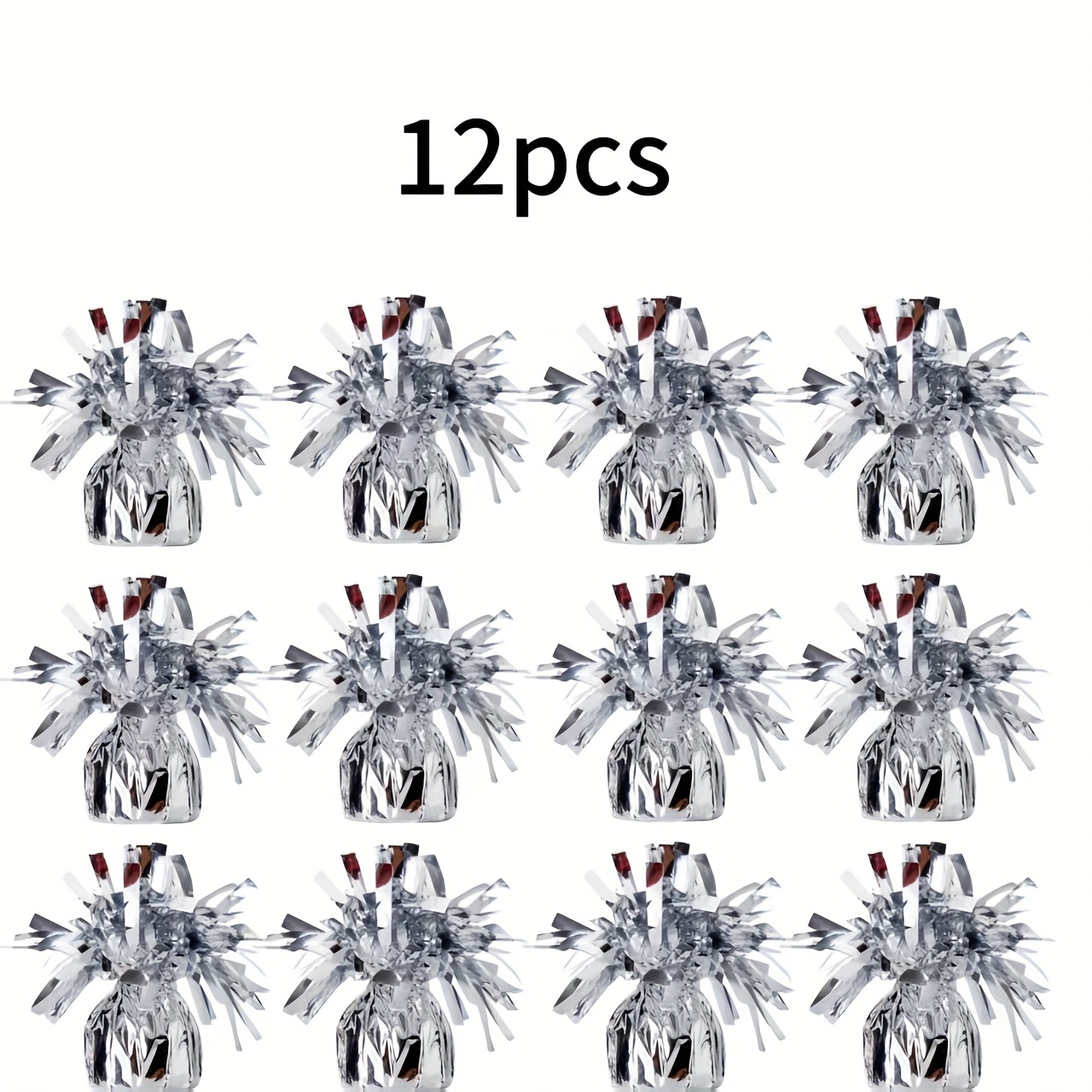 TEMU 12pcs Of Silvery Balloon Drops, Party Supplies, Birthday Party Supplies, Decoration Supplies, Balloon Decoration, Christmas Party Supplies,
