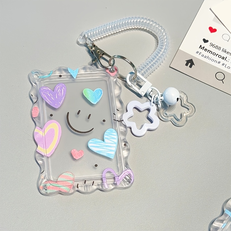 TEMU 2d Transparent Lace Card Sleeve For Student , Meal Card, Subway, Bus And Elevator Card