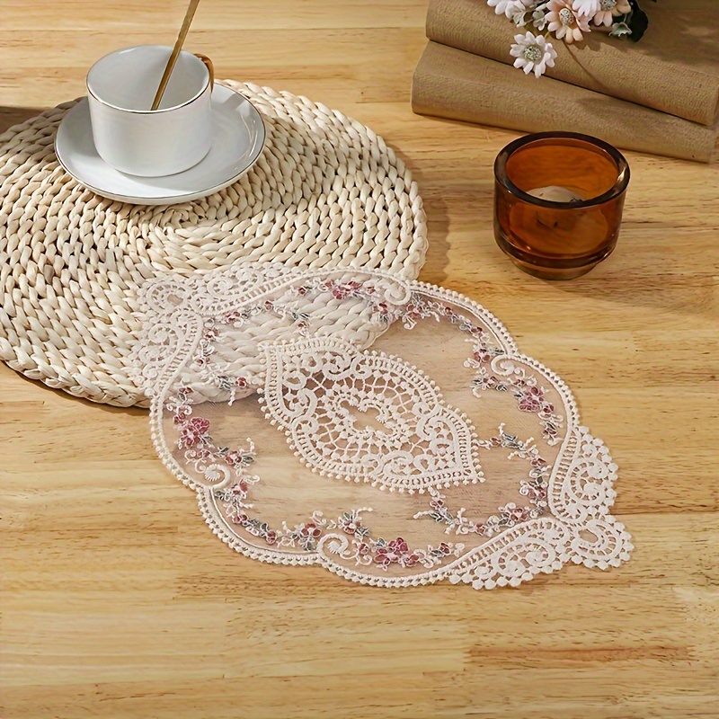 Embroidered Lace Placemats - Temu