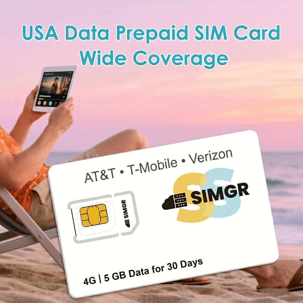 TEMU Data Sim Card, 6pcs With 12gb Data (180-day ) And 2pcs With 5gb (30-day), Works With U.s. At&t And , For Unlocked Hotspot/router/portable Wifi,