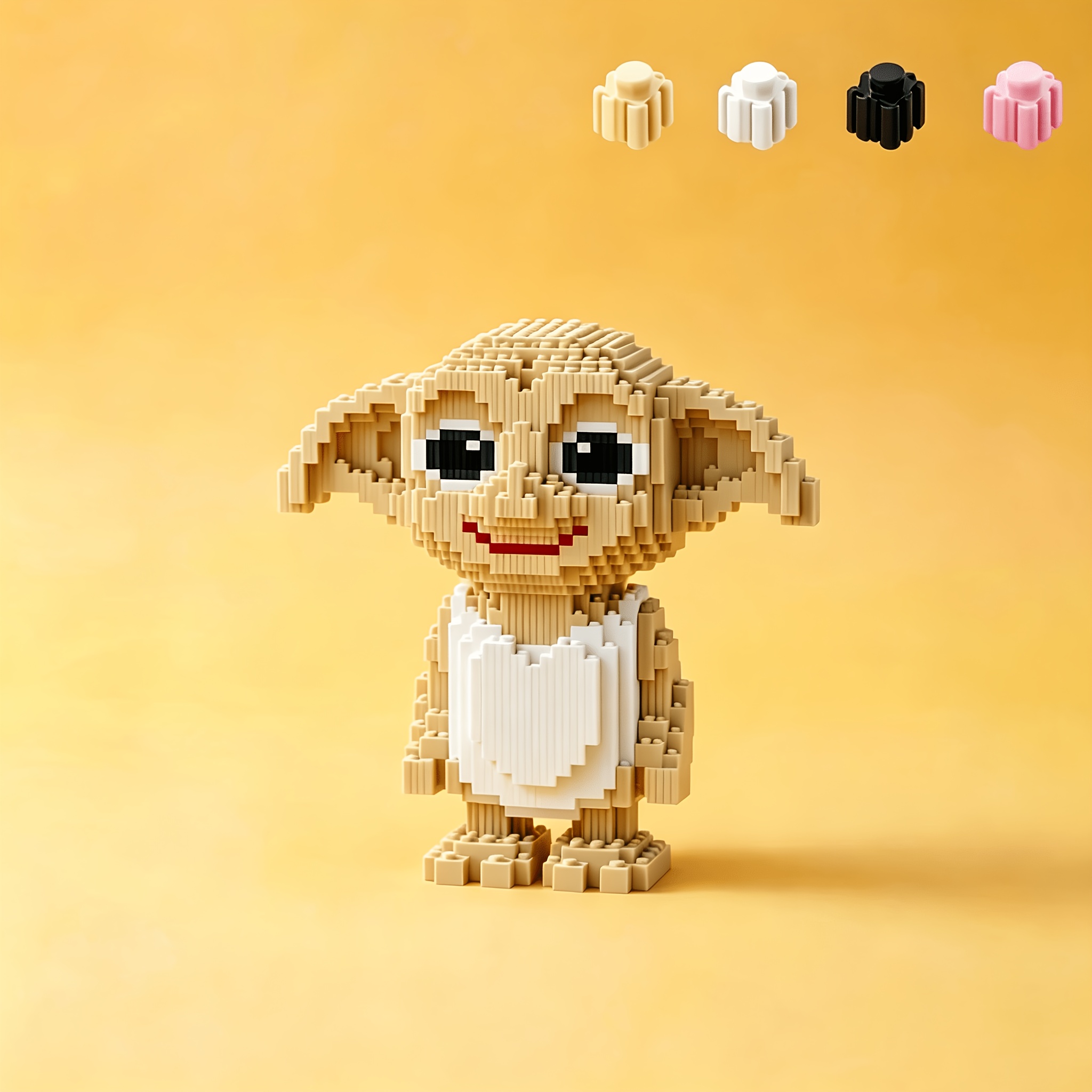 Image of Officially Licensed Dobby House-elf Building Blocks 1000pcs Cute Display Ornament Collectible Toy Holiday Gift For Fans