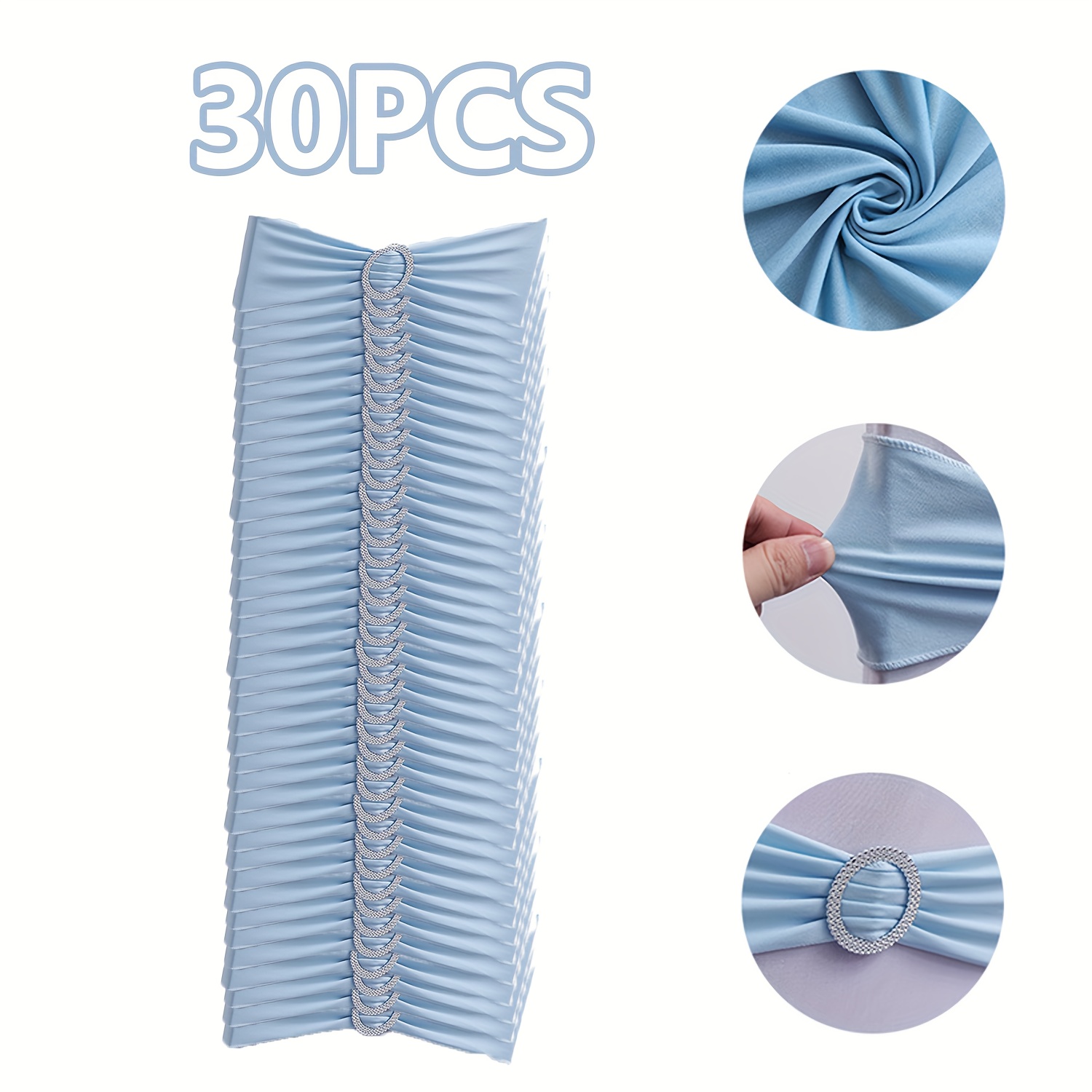 TEMU 30 piezas, Bandas para Fundas de Sillas, Banda Elástica Decorativa, Decoración para Fundas de Sillas, Elegantes, No Necesita , Adecuado para
