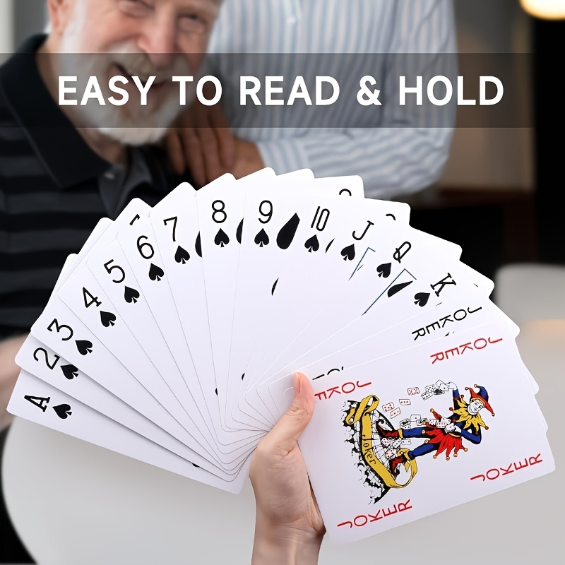 E-shop ITECHJOY Übergroße Spielkarten, viermal so groß wie Karten, für Pokerabende, großes Kartenspiel, Partyaktivitäten, unterhaltsame Spiele,