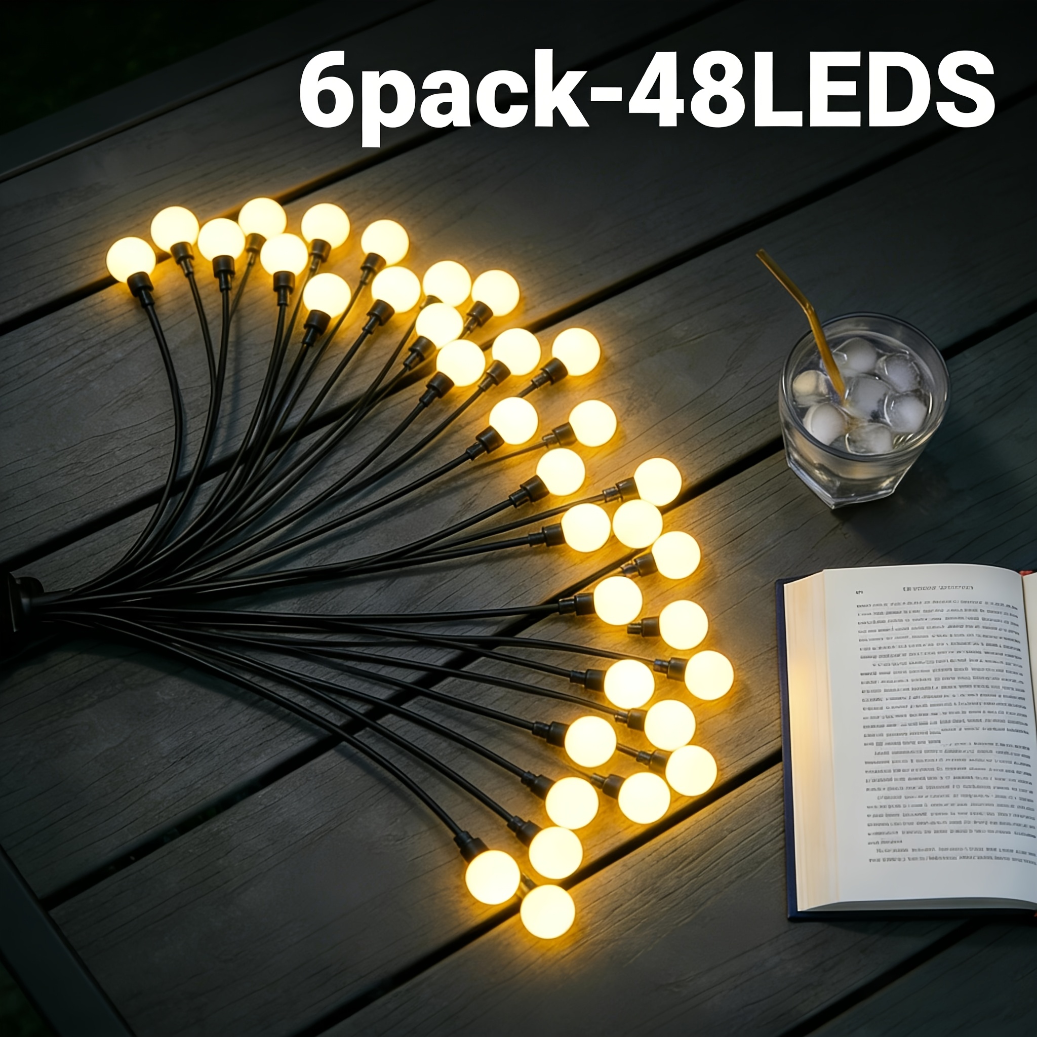 TEMU (2/4/6/8pack) Solar Garden Lights Outdoor, Outdoor Decorations, Lights For Outside Patio Pathway, Backyard, Outside Yard Walkway, Unique Gifts