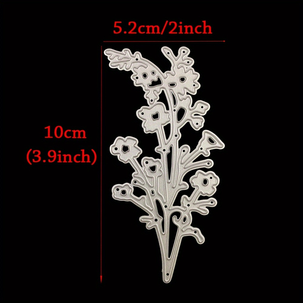 Image of 1pc Flowers Metal Cutting Dies | Steel Stencil For Scrapbooking, Greeting Cards, Bridal Shower Cards, , Vintage Scrapbooks & Foil Quilling Art - Intricate Cutting Templates, Silvery Grey