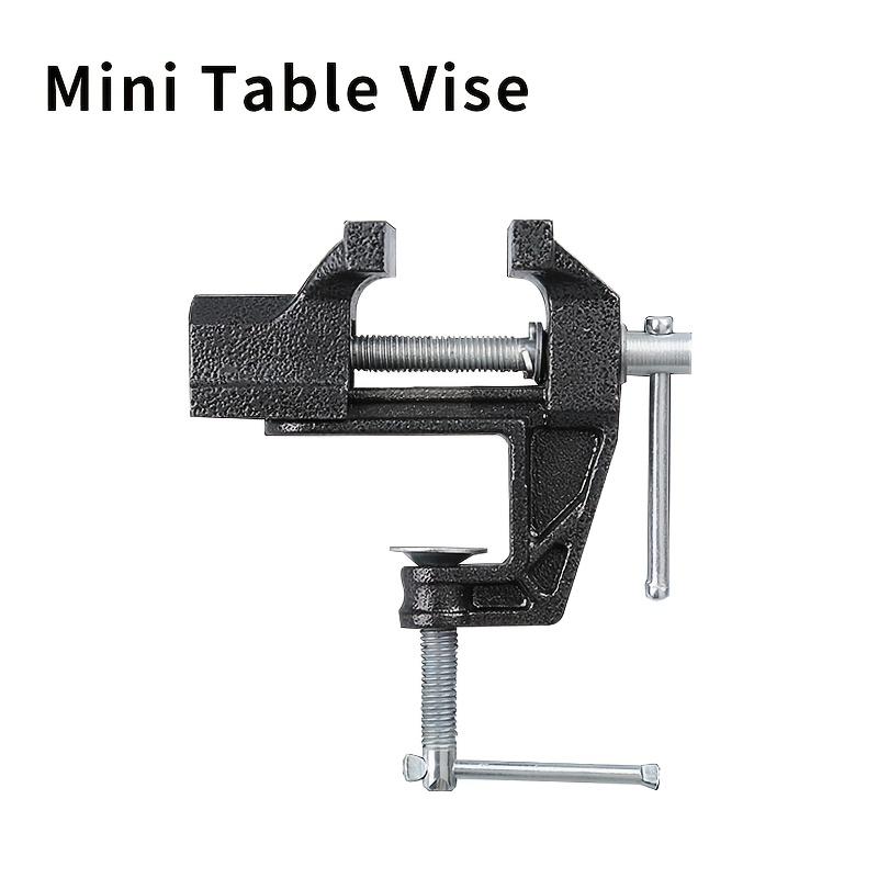 TEMU A Single Piece Of Sturdy Steel Vise, Ideal For Diy Enthusiasts And , Serves As A Portable Workbench Fixture And Manual Woodworking Tool.