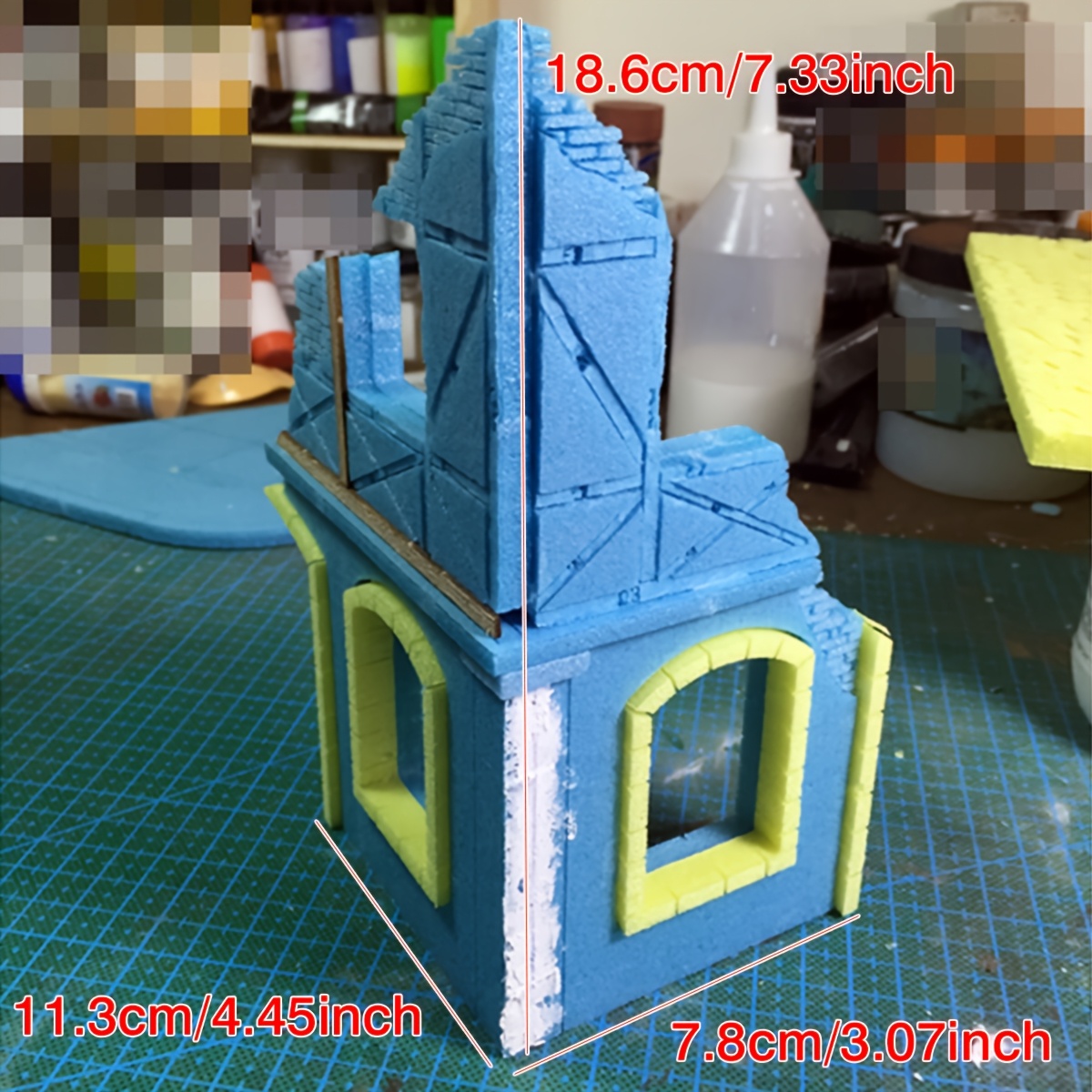 War Damaged Architectural Model Kit, Collapsed Building Diorama