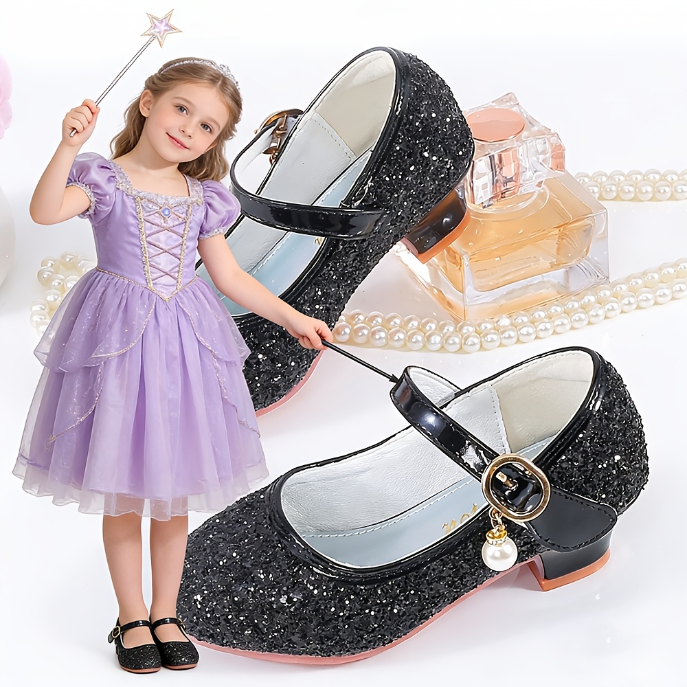 2023 princess glitter crystal high heels wedding - Temu