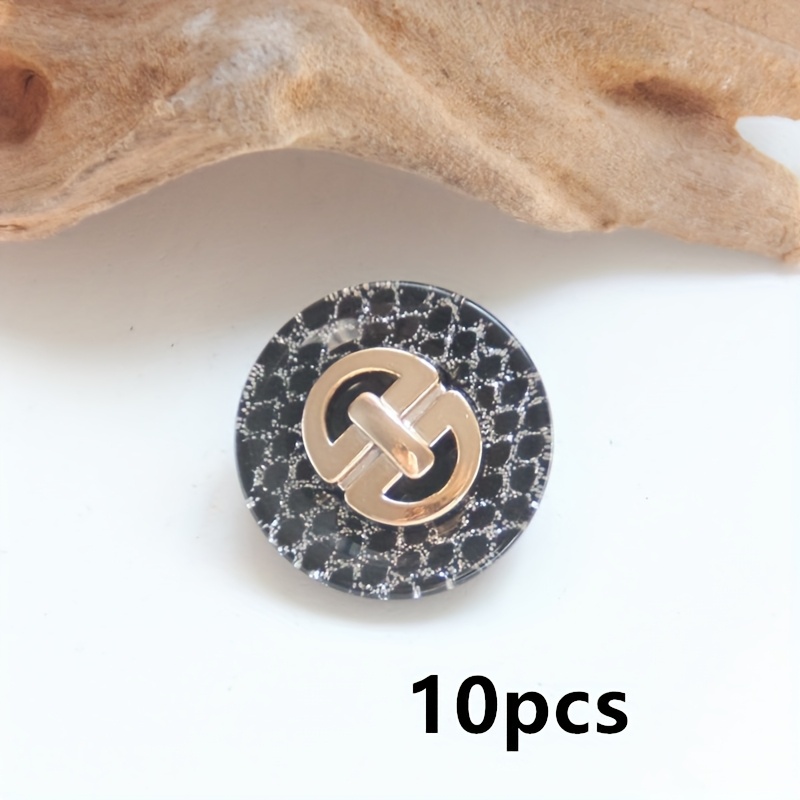 Image of 10pcs 2.6cm Fashion Resin Buttons, Suitable For Cardigans, Coats, Sweaters, Trench Coats, Pajamas, Suits, And Hand-sewn Decorative Buttons