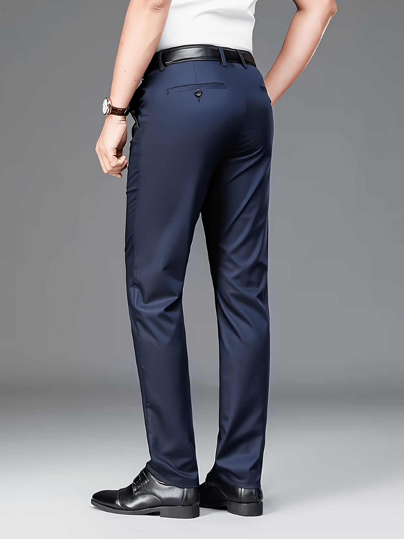 Suit Trousers | Stretch Slim Fit | Wrinkle-Resistant Dress Pants | Versatile for All Seasons And Occasions, Smooth Texture