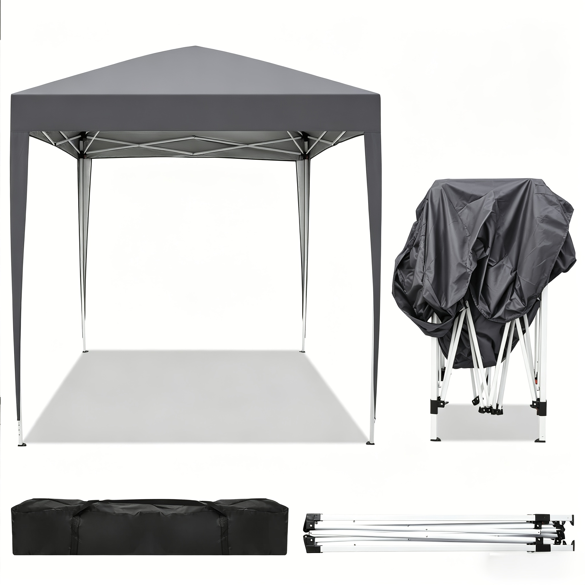 3.43*3.43m/2.43*2.43mpop Up Canopy Tent Carport, Outdoor Folding Canopy With Carry Bag For Commercial Events, Party, , Camping
