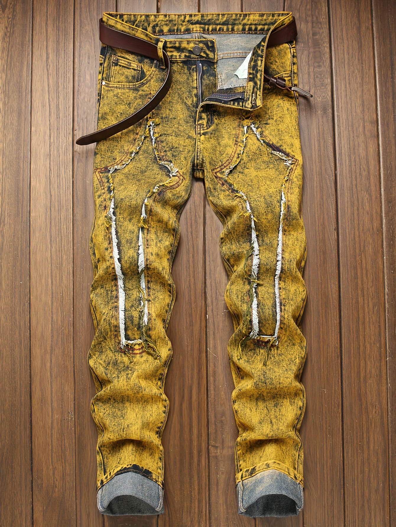 【即納&大特価】 yellow States United Temu on sold jeans Clothing
