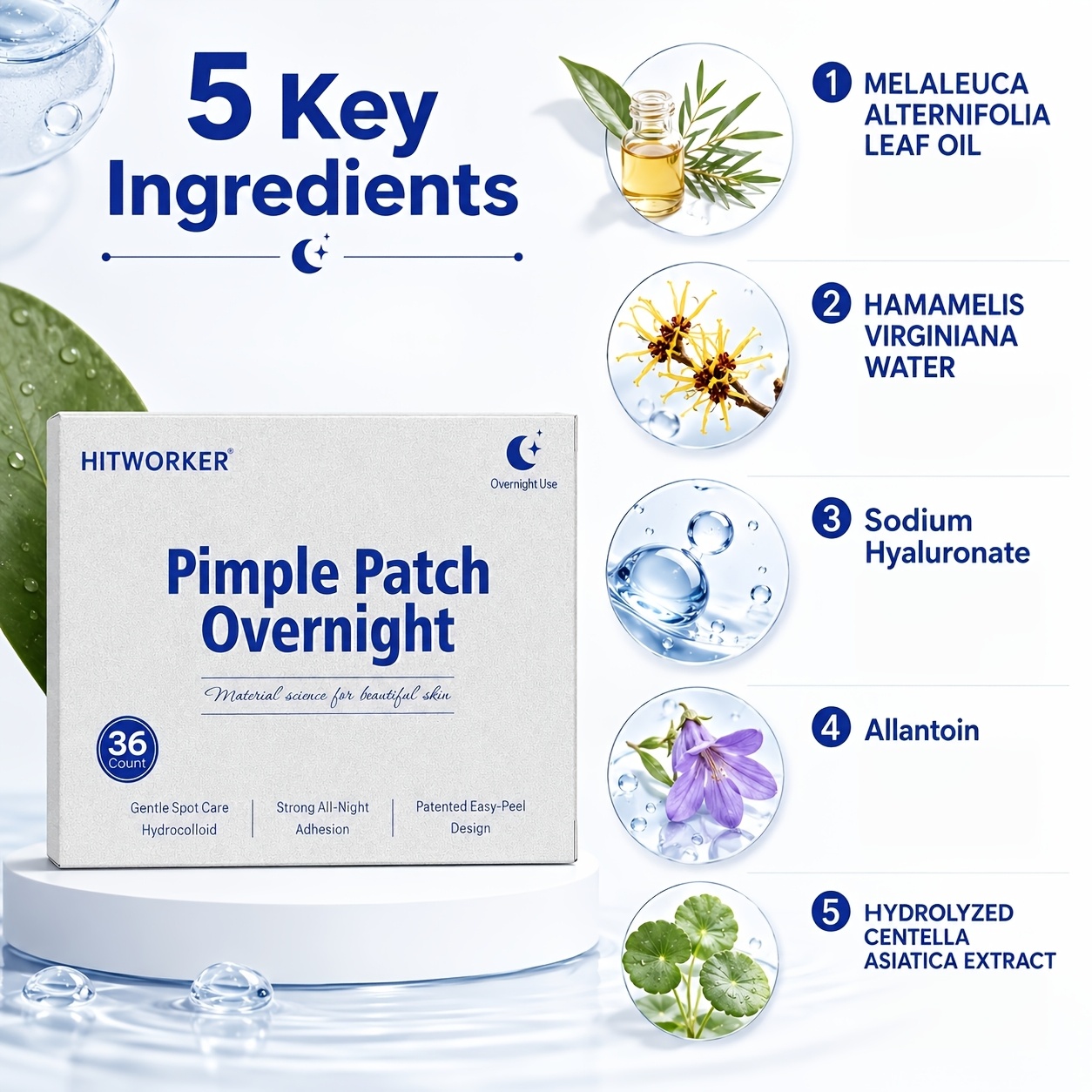 Hydrocolloid Pimple Patch (Night Use) 36 Patches