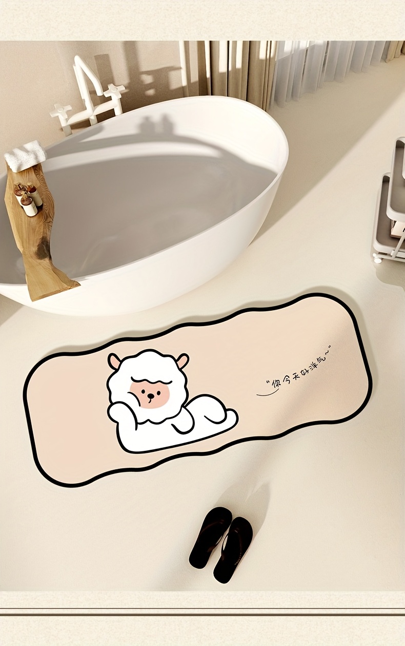 3pcs cartoon   animal bathroom non slip mat set shower room absorbent quick   piece bathroom anti slip floor mat Product details 7