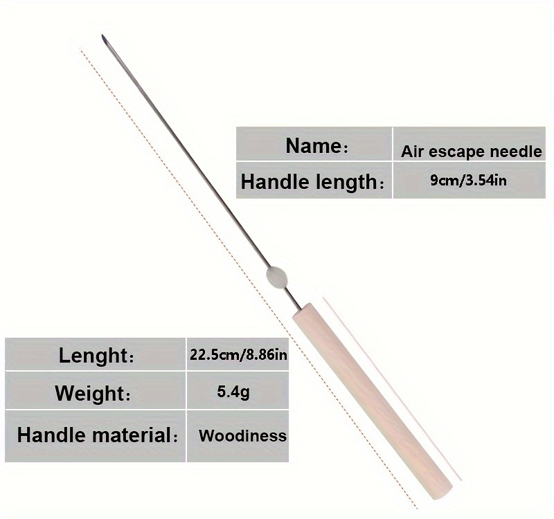 Wooden Handle Worm Needle Portable Baiting Needle Fishing - Temu