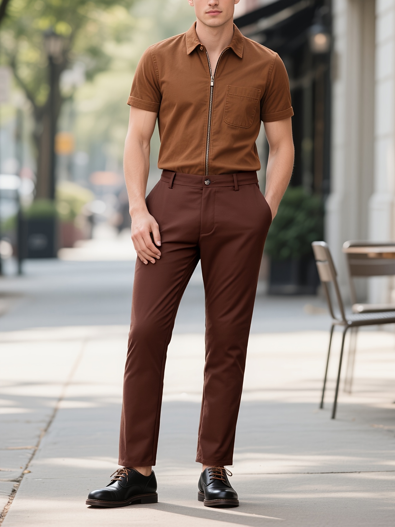 burgundy dress pants mens outfits sold on Temu United States