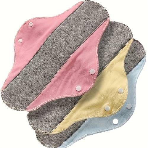 set of four reusable cotton panty liners designed to be leak resistant ideal for menstruating women or seniors