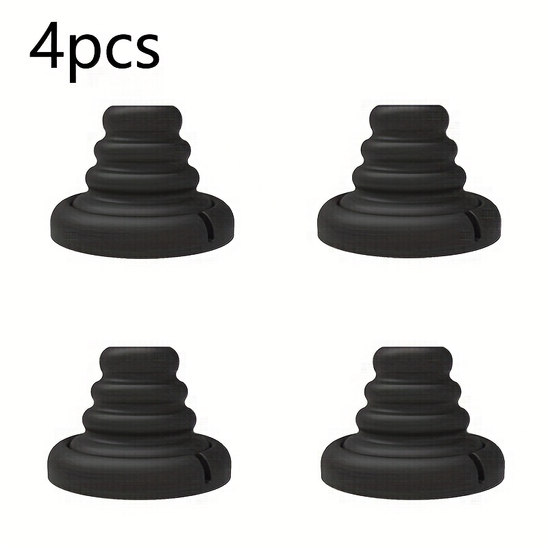 TEMU 4pcs Car Door Silencers - Heavy-duty Silicone Noise Reduction Bumpers, Black/gray Soundproof Door Stoppers, -slam Protection, Fit For, Trucks,